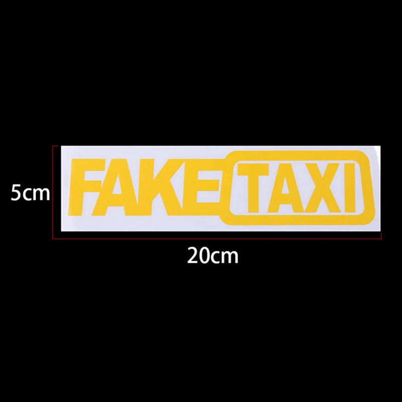 Universal FAKE TAXI Car Auto Sticker Decal Emblem Self Adhesive Vinyl For Car Funny Car Sticker Oasis Select