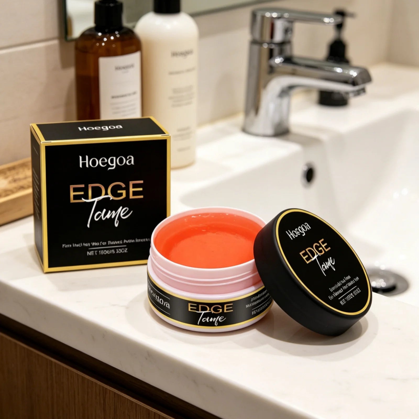 Hoegoa Styling Gel for All Hair Types Firm Hold Smooth Frizz Edge Control Enhance Gloss Fast Shaping Non Sticky Hair Wax 150g Oasis Select
