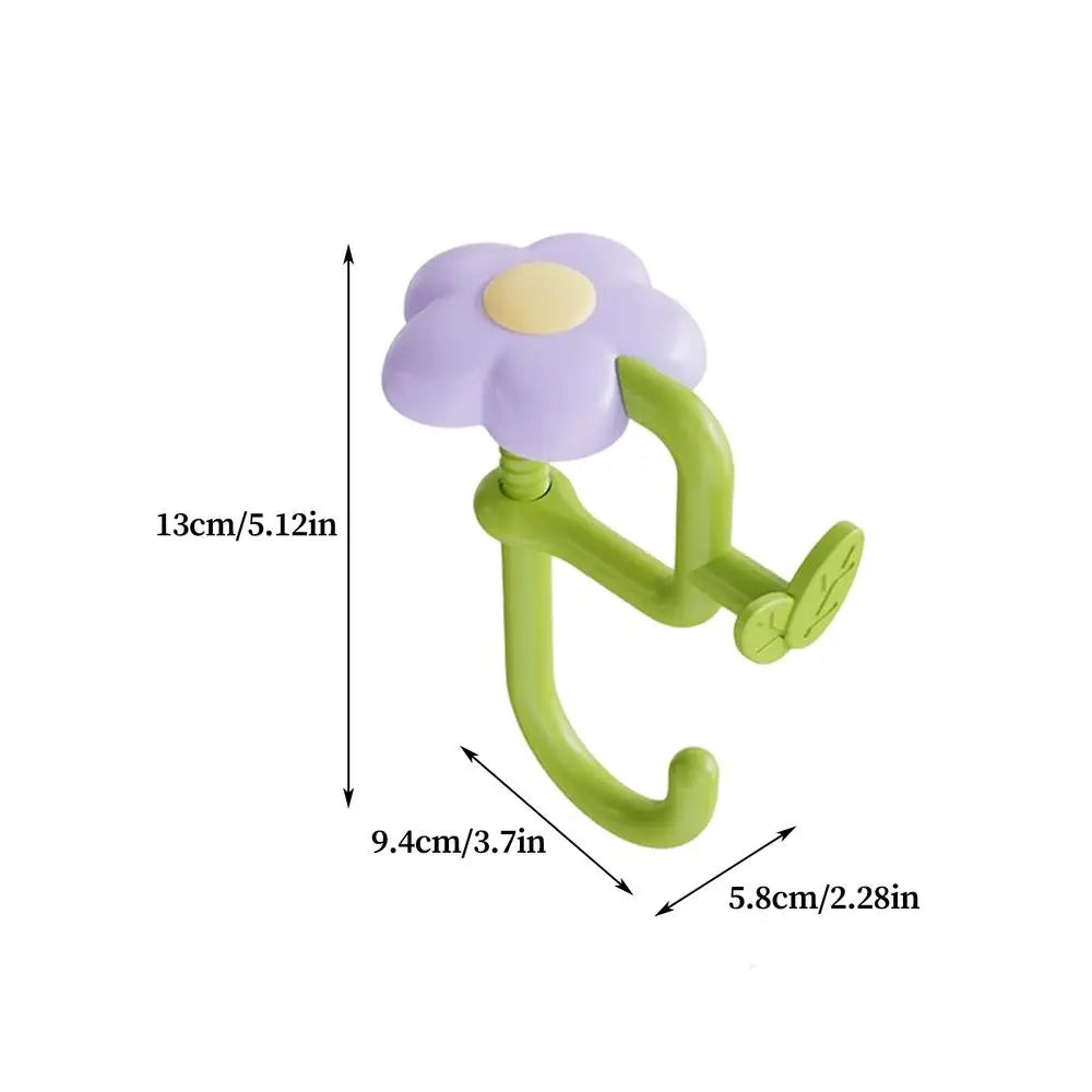 1PC Table Hook Side Hanging Bag Desk Side Backpack Hook Portable Desk Side Hanging Bag Artifact No Drilling Detachable Hooks Oasis Select Purple 1PC
