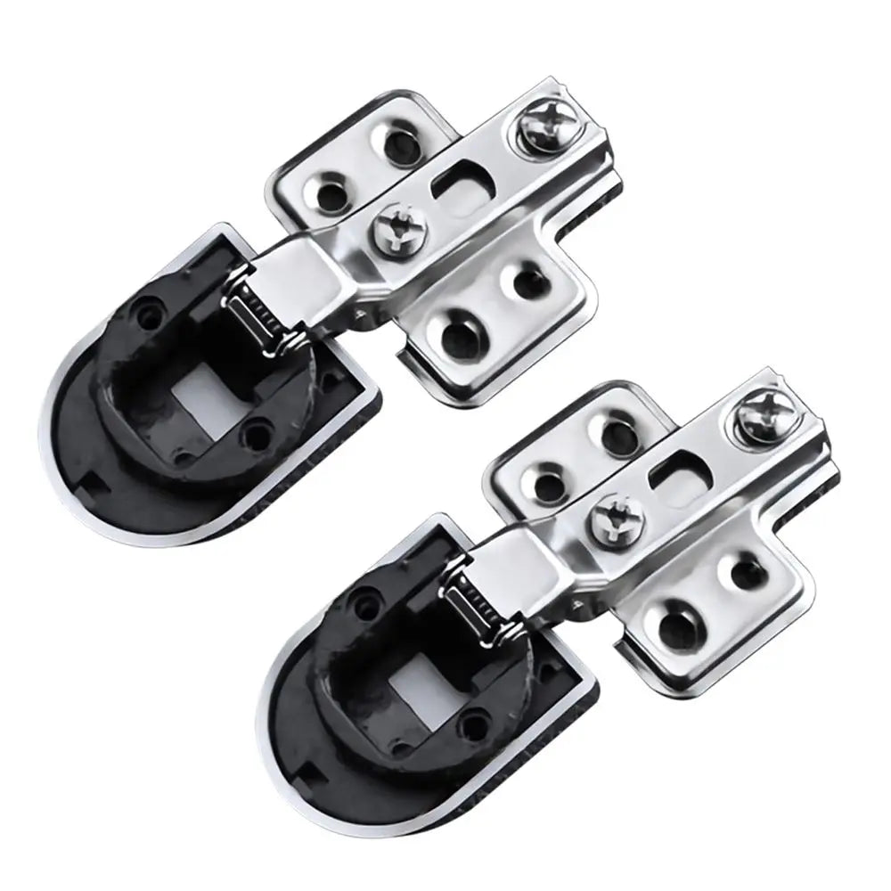 2PCS Useful No Hole Connector Window Accessories Cabinet Hinge Clip Furniture Supplies Glass Door Hinge Oasis Select Middle bend