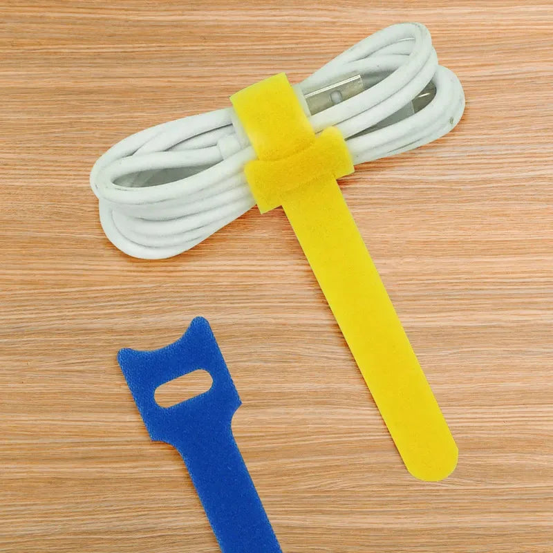 10-100pcs Releasable Cable Ties Wire Organizer Black 15cm Nylon Hook Loop Straps Wrap Zip Bundle Bandage Tie Plastics Fastening Oasis Select