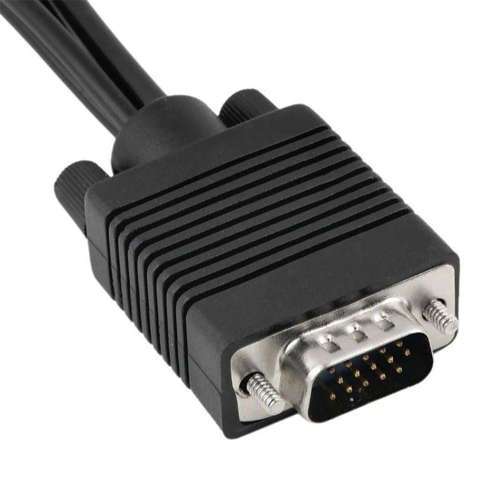 For VGA to For S-Video + For RCA CompoFor Site Video Adapter with 10cm Length for PC to For TV Analog Connection Oasis Select