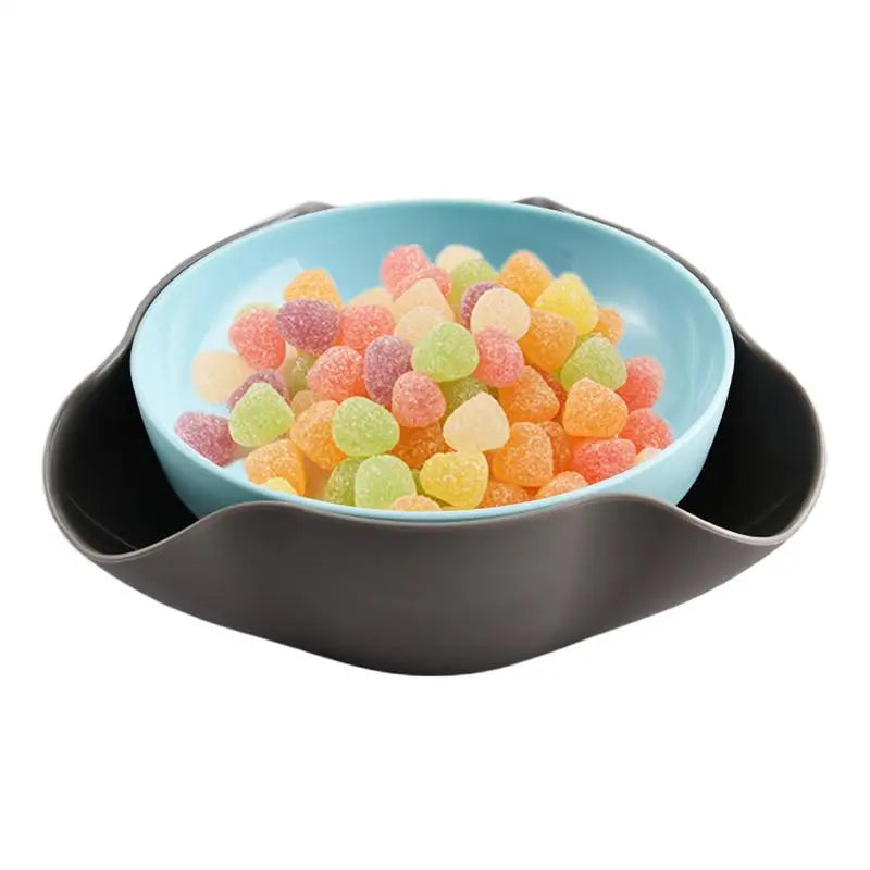 Snack Bowls Double Layer Serving Bowls Pistachios Bowl with Shell Storage Round Snacks Dish for Pistachios Cherries Popcorn Oasis Select