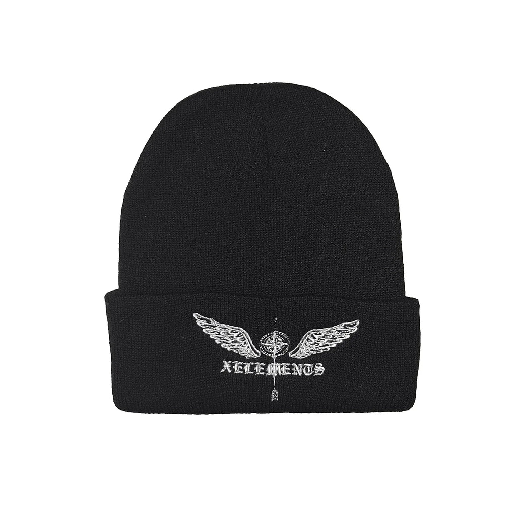 Alphabet Skull Wings Embroidered Hat Cold Hat Guapi Hat Love Embroidered Pure Acrylic Hat Trendy Brand Oasis Select 1 One size fits all