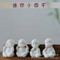 Mini Cute Purple Clay Four Little Monks Potted Plant Sha Mi Tea Pet Ceramic Buddha Home Decor Small Ornament Oasis Select 1