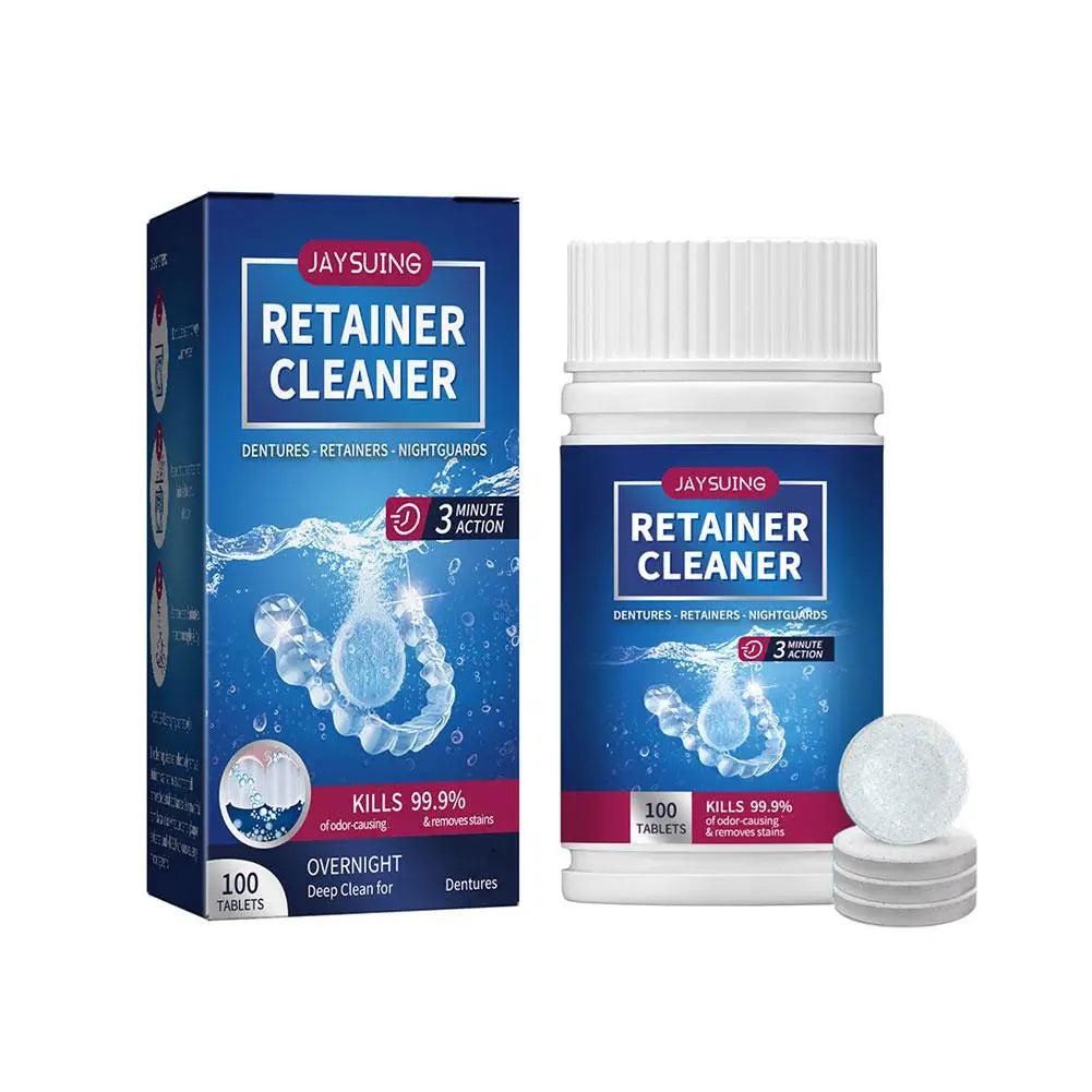 Eelhoe Denture Cleaning Tablets | Whitening & Fresh Breath 100 Tabs Denture Cleaning Tablets Oasis Select
