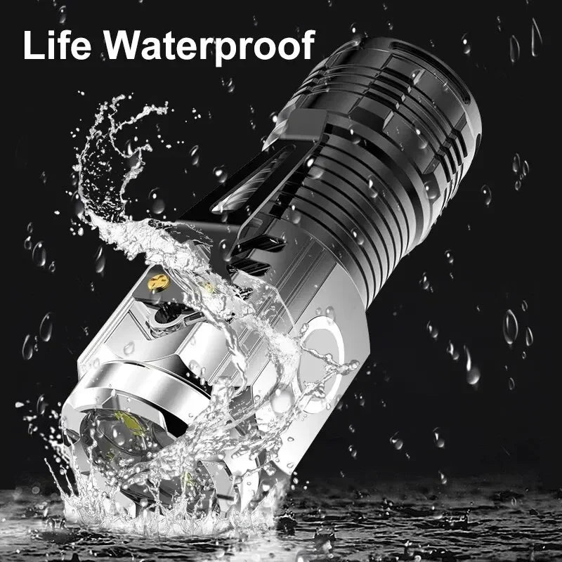 Rechargeable Portable Outdoor Lighting Three-Eyed Monster Mini Flash Super Power Flashlight Long-Range Powerful Flash Lights Oasis Select
