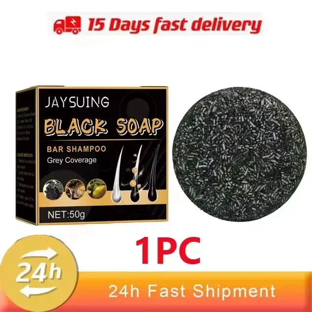 Herbal Gray to Black Hair Darkening Shampoo Bar | Jaysuing Hair Color Shampoo Bar Oasis Select 1pc