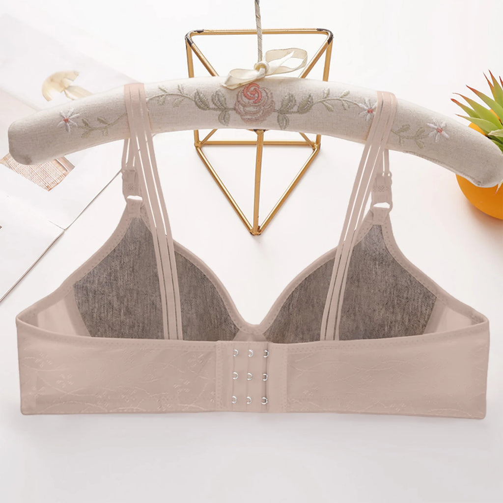 Traditional Style Women's Bra with Bamboo Charcoal Inner Cup Thin Molded Cup for Middle-Aged And Elderly Comfortable Underwear Oasis Select
