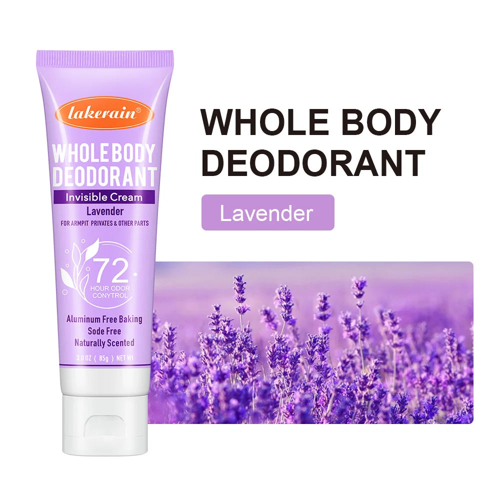 Lakerain Whole Body Deodorant Cream – 72Hr Fruity Fresh 85g