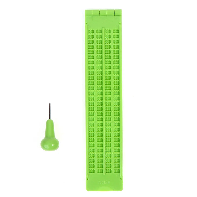 New Sale Plastic Braille Writing Slate School Portable Practical With Stylus Practice Oasis Select