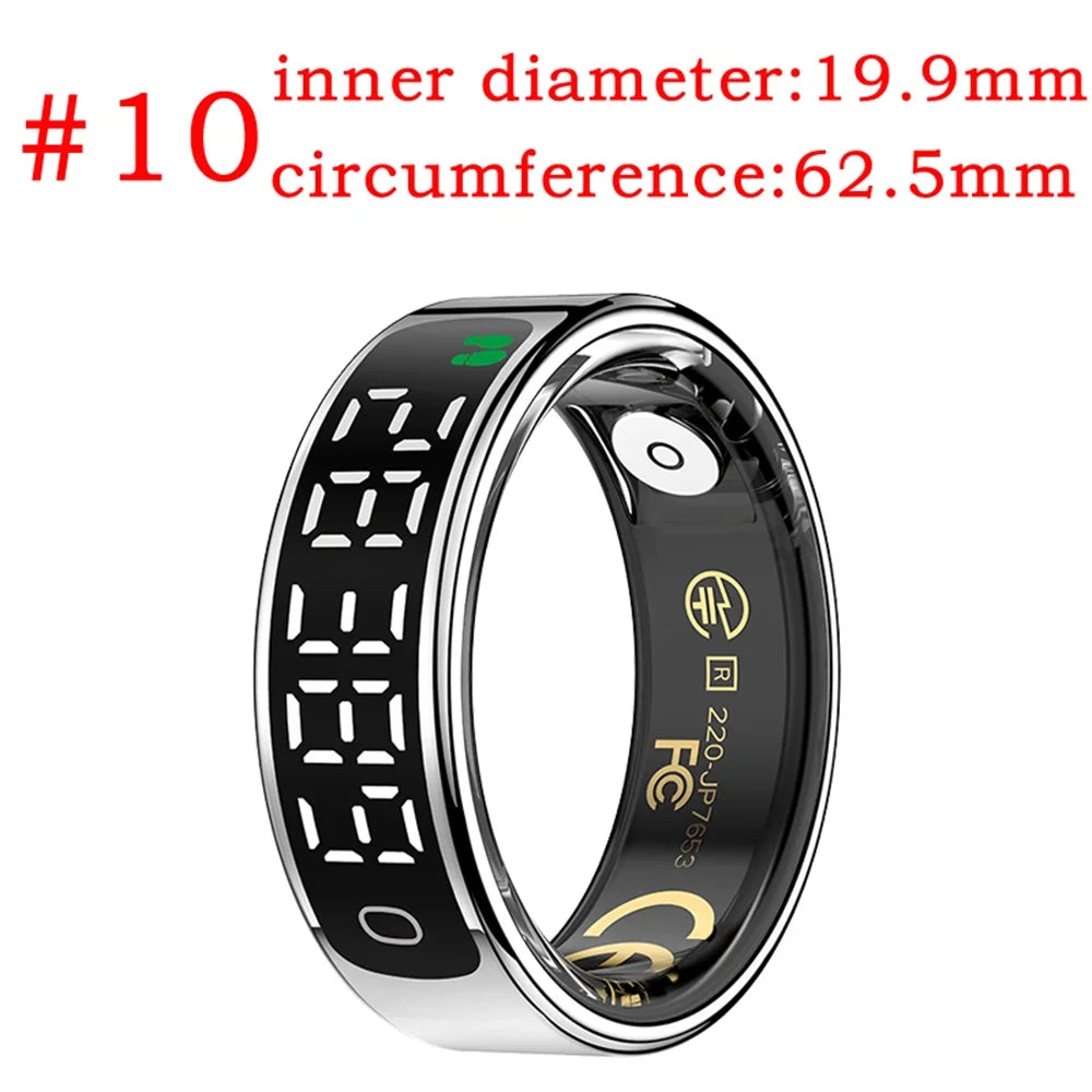 2026 Smart Ring With Display Screen Touch Screen Heart Rate Sleep Gesture Control Remote Photo Capture Sports Blue Tooth Ring Oasis Select SV 10