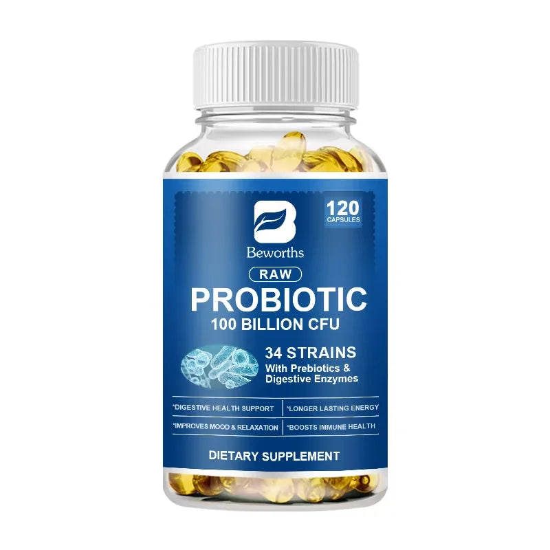 BEWORTHS High Absorption Probiotic Capsules Adults Digestive Health Supplement Promotes Promote Digestion Reduces Bloating Oasis Select 120PCS 5Bottels United States