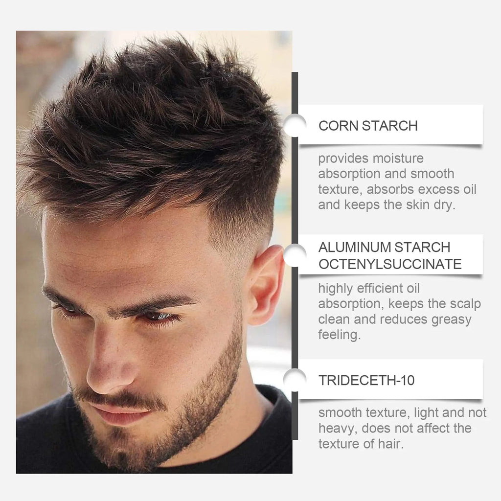 Matte Hair Styling Powder For Men - Instant Volume Texture Lightweight & Non-Greasy Easy To Use For Natural Looking Hairstyles Oasis Select