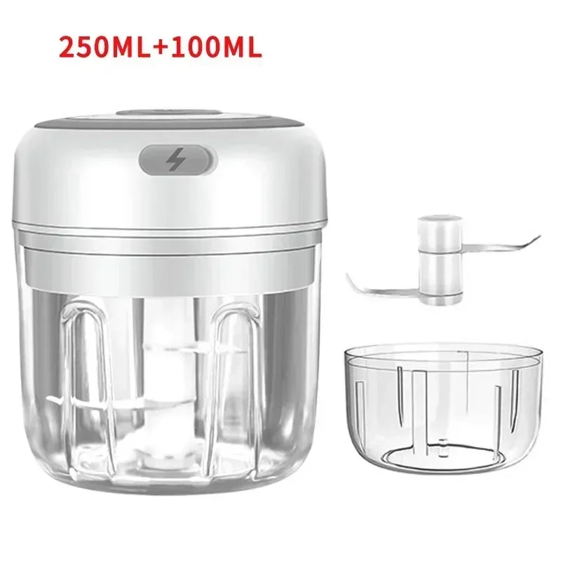 USB Portable Meat Grinder Vegetable Chopper for Kitchen Gadgets Electric Kitchen Food Chopper Mini Garlic Masher crusher Oasis Select 105-2Cups-White