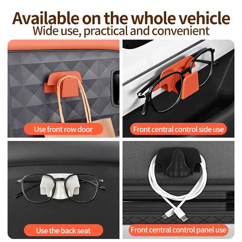 Car Sun Visor Sunglasses Clip Holder & Eyeglasses Organizer
