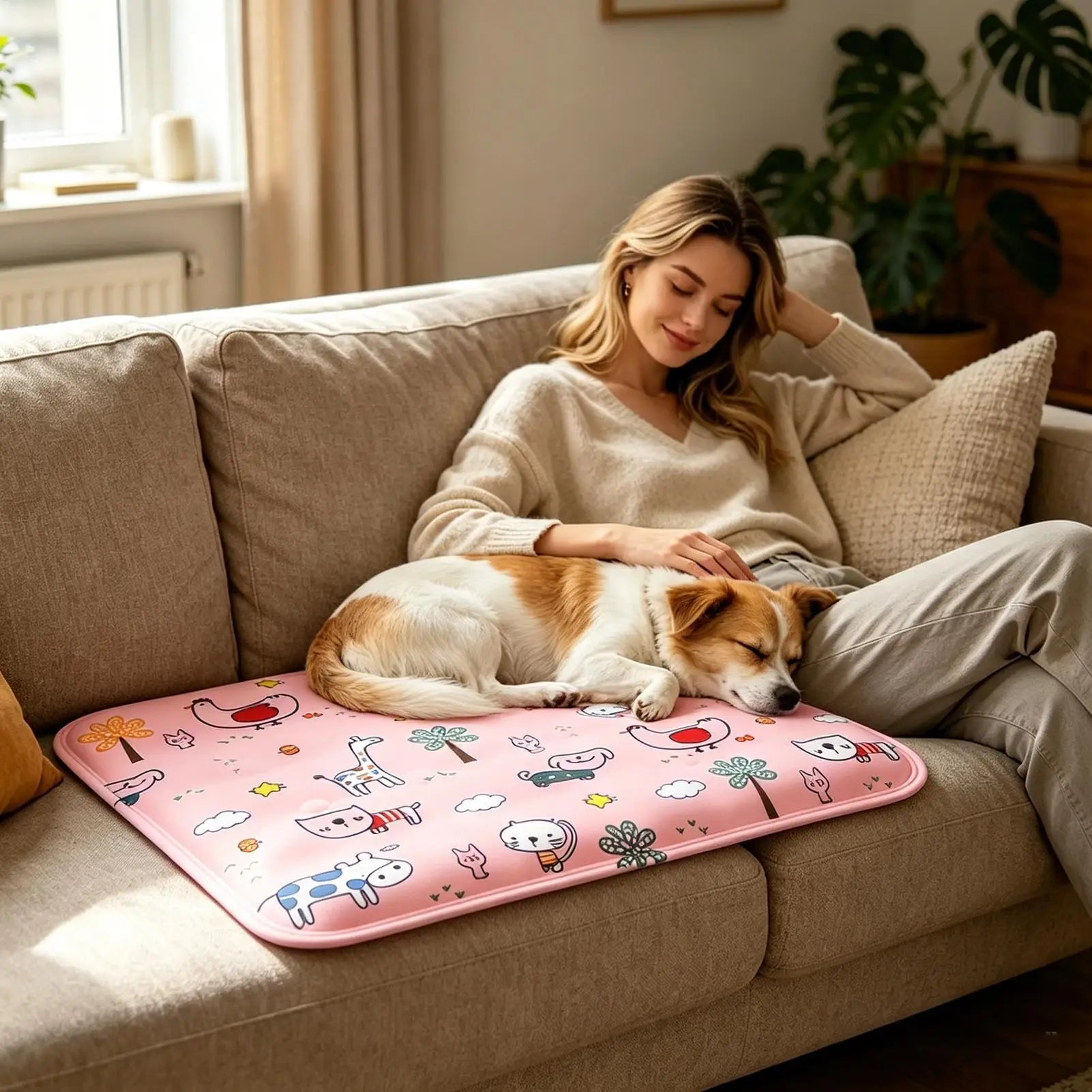 Summer Mat Pet Cooling Ice Blanket Mat Moisture Proof Dog Floor Sofa Cushion Skin Friendly Cat Sleep Breathable Pet Bed Covers Oasis Select