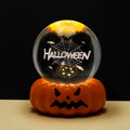 Halloween Pumpkin Crystal Ball Night Light Bedroom Study Tabletop Glass Ornament Party Ornament Small Gift Oasis Select spider web