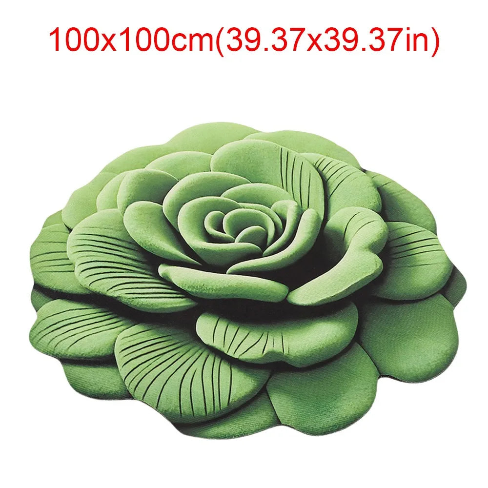 Peony Flower Shaped Non-Slip Floor Mat | Soft Absorbent Rug