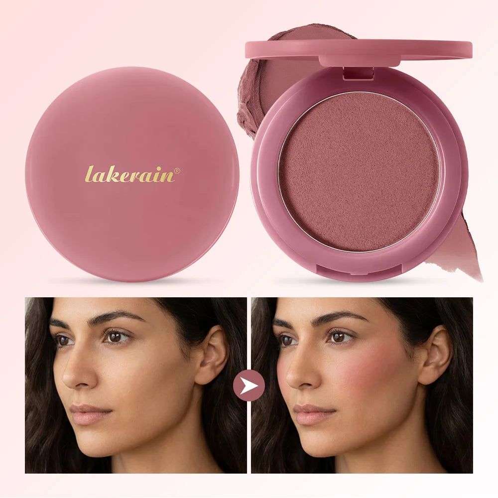 Matte Bouncy Face Blusher and Brush Long Lasting Luminosity Soft Poke Natural Blush Lightweight Blends Seamlessly Korean Makeup Oasis Select