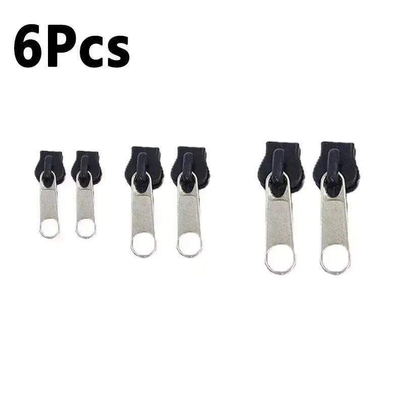 6-30Pcs New Instant Zipper Universal Instant Fix Zipper Repair Kit Replacement Zip Slider Teeth Rescue New Design for DIY Sew Oasis Select 6pcs Semi black