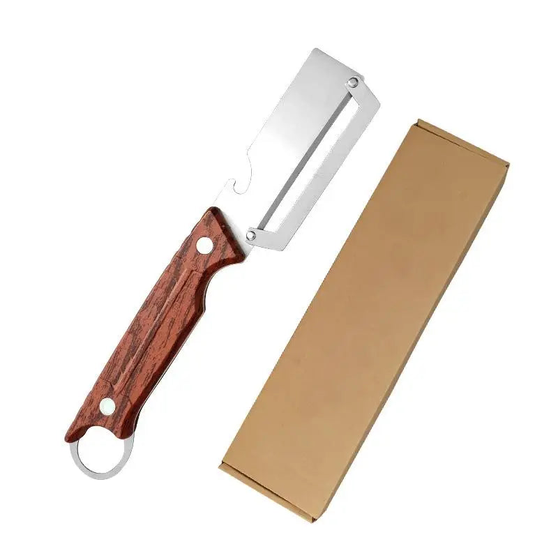 SU Premium Multi-Functional Vegetable Peeler For Kitchen, Heavy Duty Stainless Steel Potato Peeler With Ergonomic Wooden Handle Oasis Select C