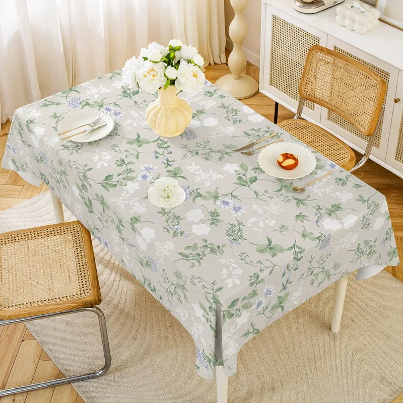 PVC Waterproof and Oil Resistant Tablecloth with Floral Patterns for Restaurant Dining Table Decoration and Kitchen Supplies Oasis Select 140x200cm SXNT-DHX4101