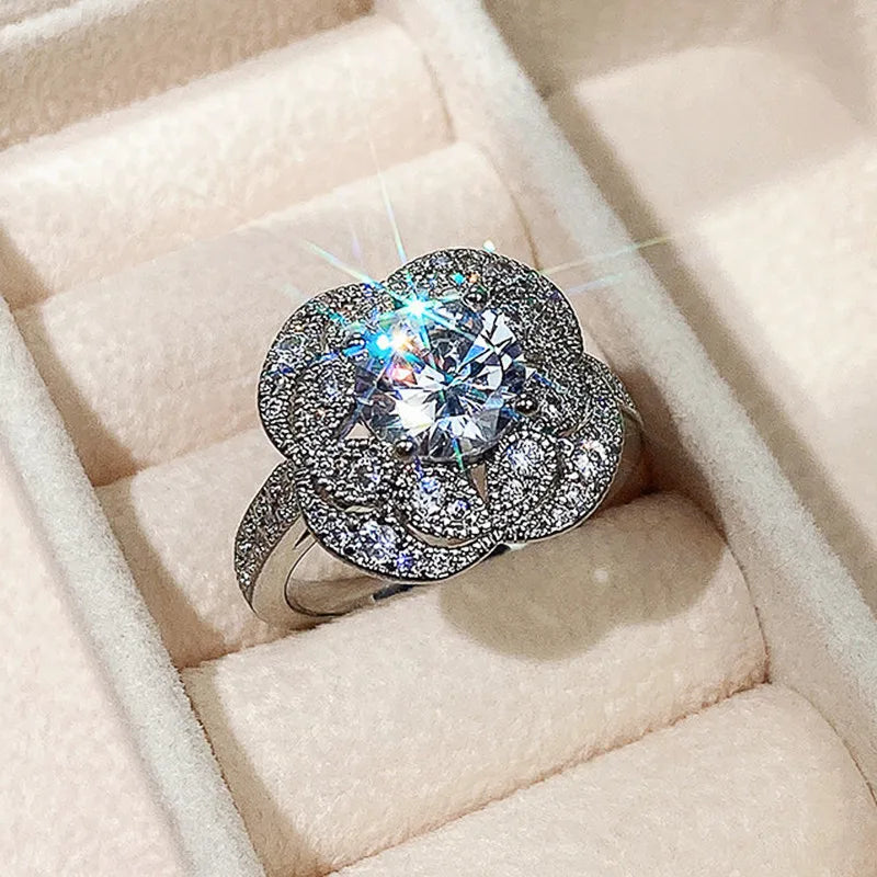 925 Silver CZ Diamond Bridal Ring Set | Women's Wedding Rings Bridal Ring Set Oasis Select