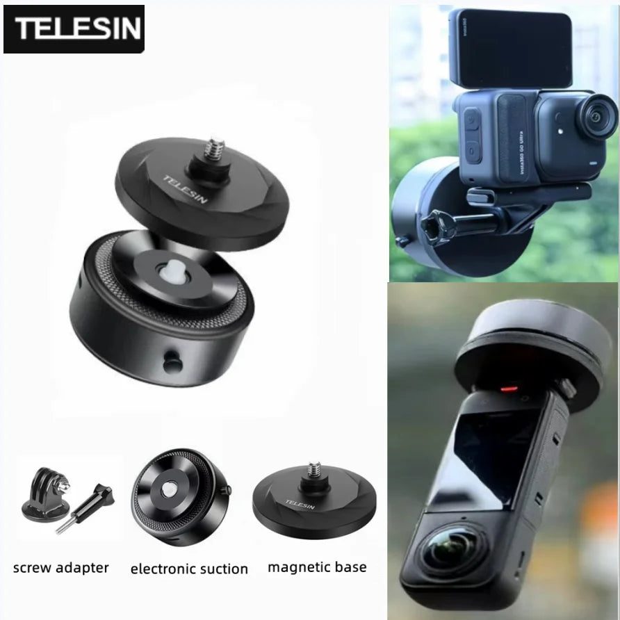 Magnetic Suction Camera Mount for DJI Osmo, Insta360 & GoPro