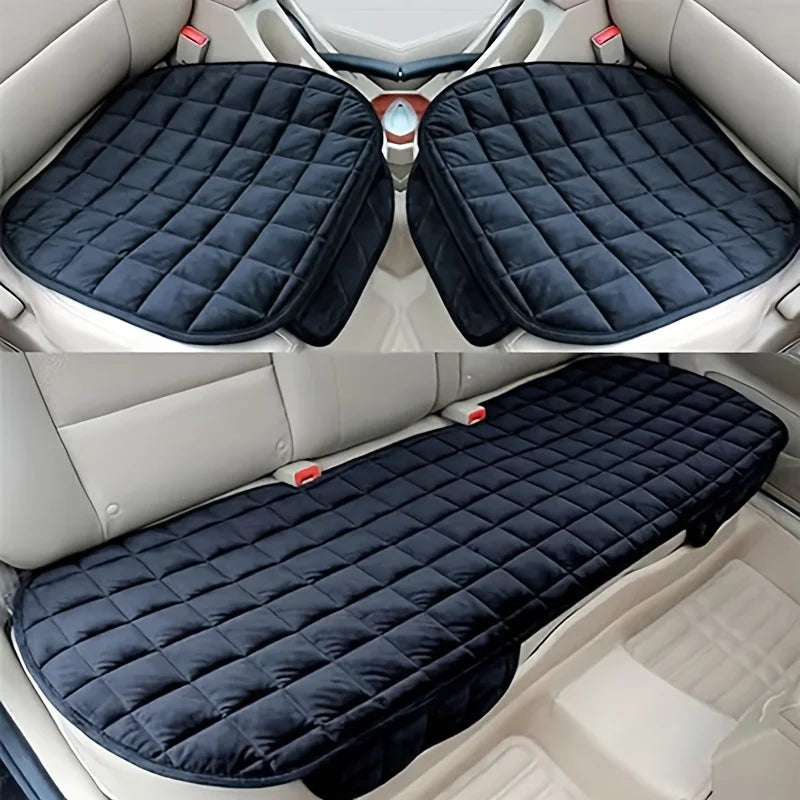 Plush Car Seat Protector Soft Non-Slip Durable Row Seat Cushion Mat with Auto Chair Accessories Comfort Protection Oasis Select
