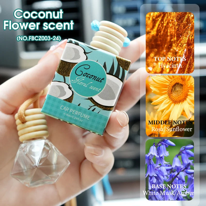 Woody Lemon Car & Home Air Freshener – Long-Lasting Scent Car Air Freshener Oasis Select Coconut Flower scent