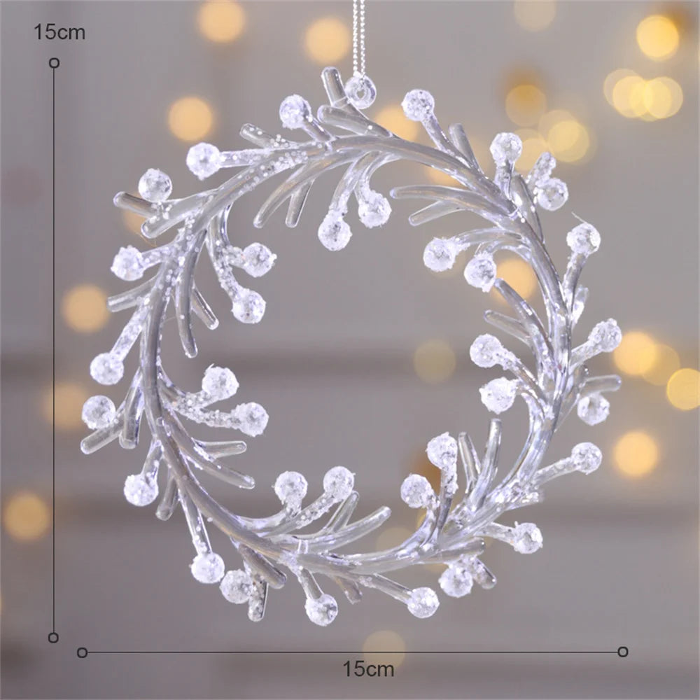 3D Crystal Snowflake Christmas Tree Hanging Ornaments