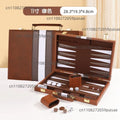 Travel Leather Backgammon Board Game Set – Premium Wood