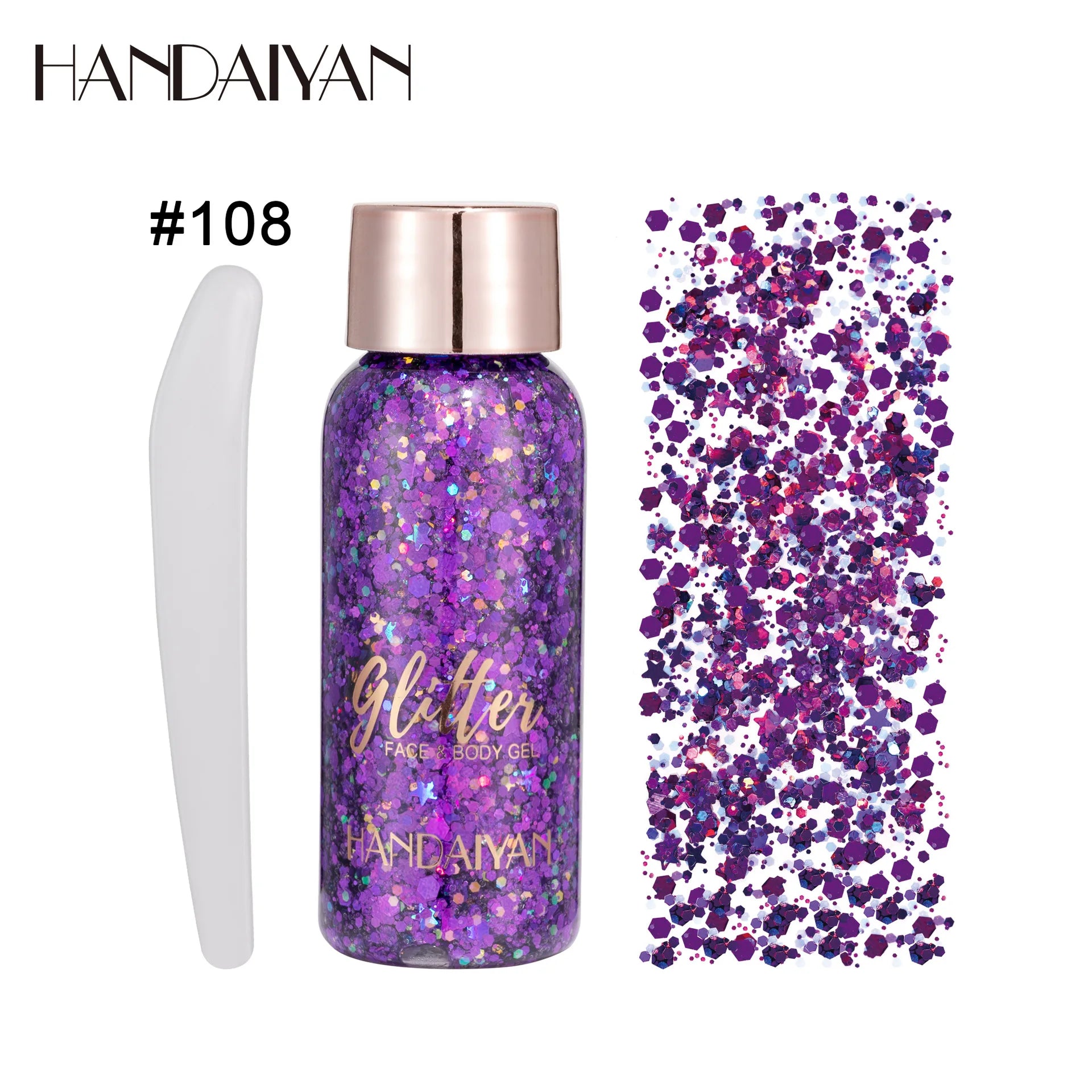 HANDAIYAN 9-Shade Glitter Gel for Face, Body, Hair & Nails