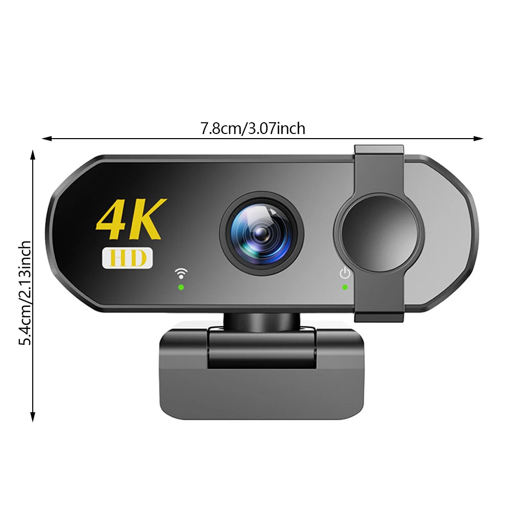 Fanmuran 4K USB Webcam – Auto-Focus, 120° Wide-Angle, Plug & Play