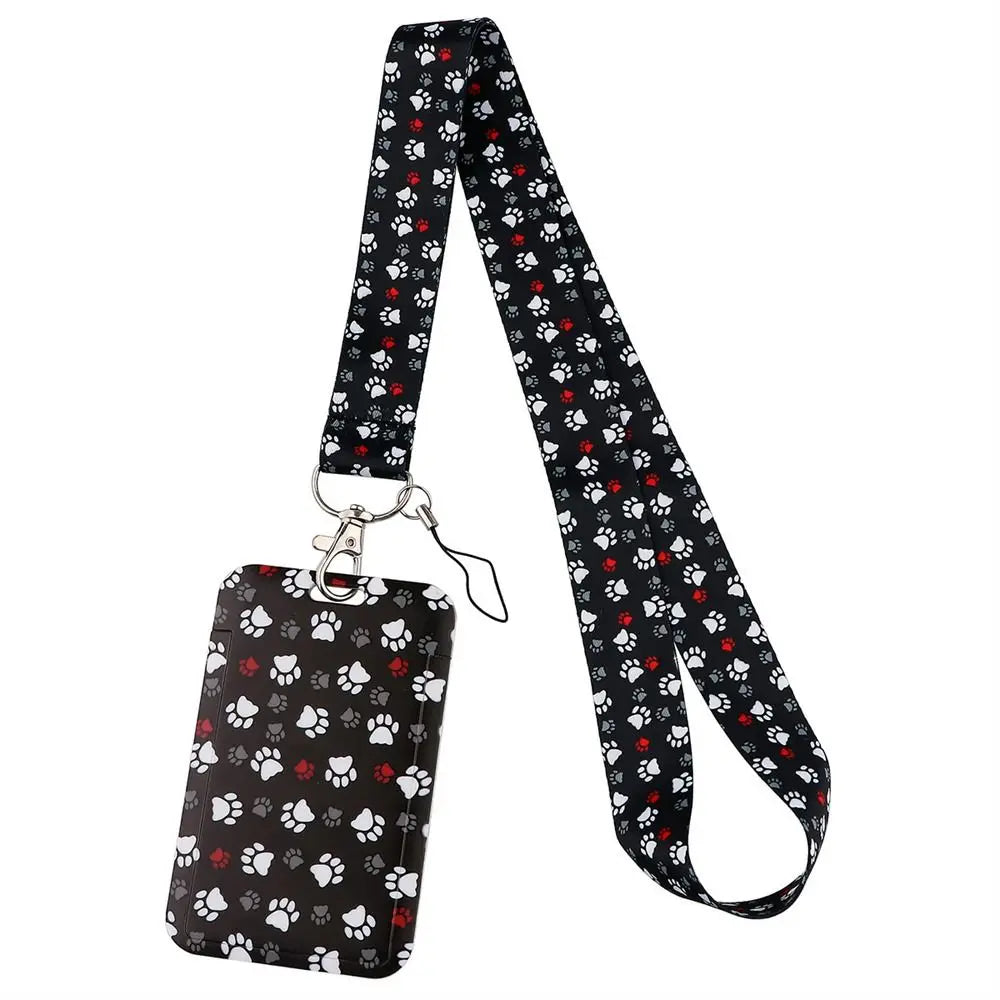 School Supply Cute Card Holder Hang Rope Keyrings Key Holder Animals Lanyards Neck Strap Lanyards Badge Holder ID Card Holder Oasis Select 01