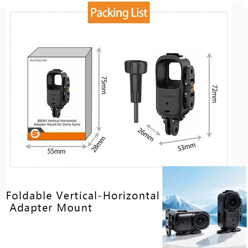 DJI Osmo Action Nano Accessories Kit – Clip, Mount & Case