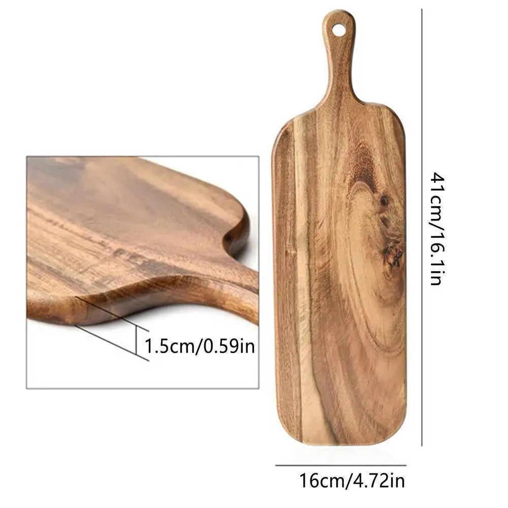 Wooden Cutting Boards for Kitchen Wooden Charcuterie Board with Handle Double-Sided Serving Plates for Kitchen Cheese Commercial Oasis Select A