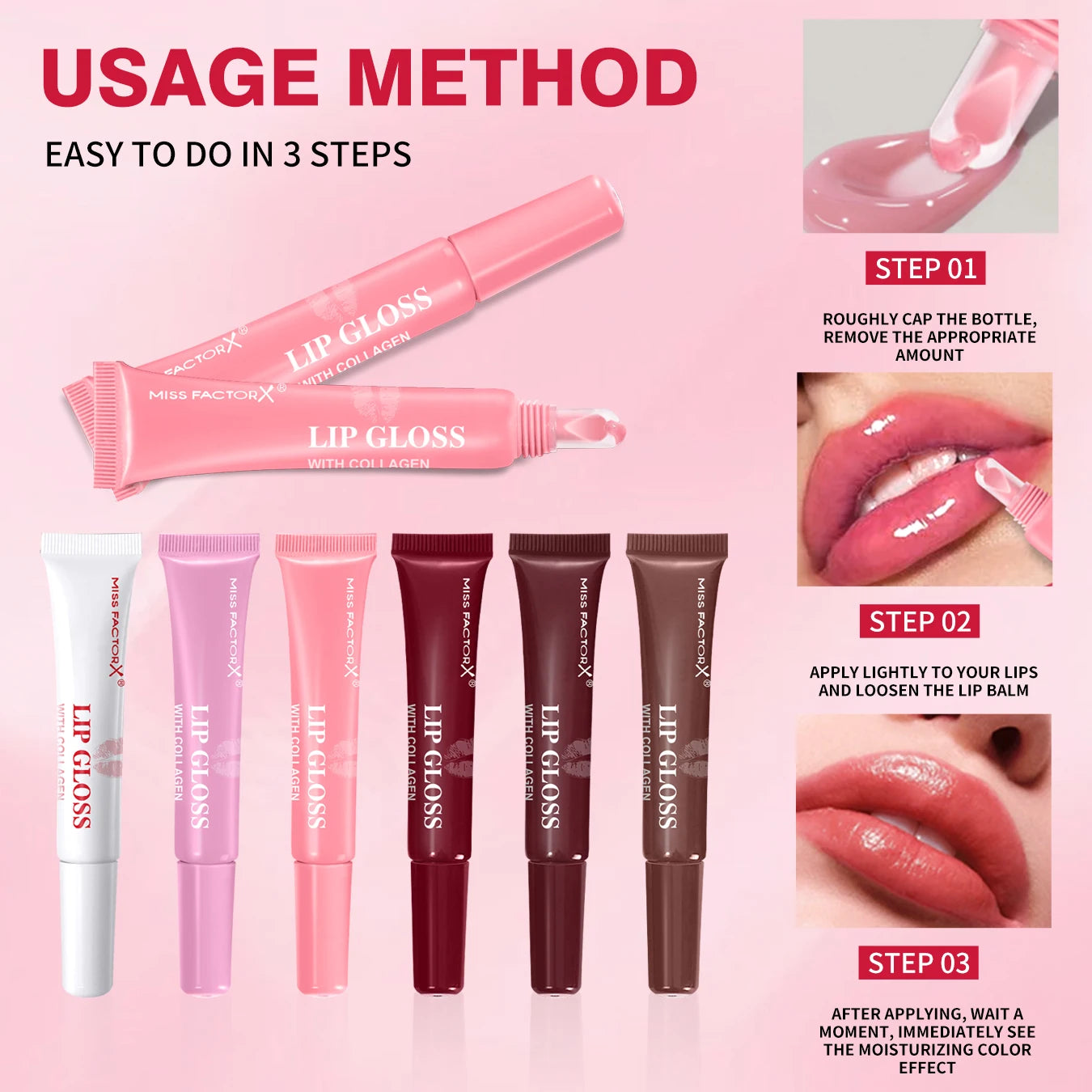 Premium gift set 24PCS/box Lip gloss set Long-lasting moisturizing Lip color modification Perfect gift for women Valentine’s Day Oasis Select