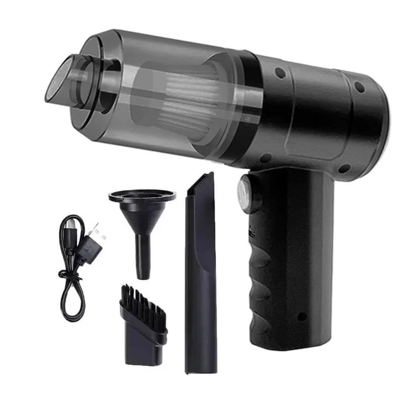 Handheld Car Vacuum Cleaner, 15000PA Portable Cordless, Dual use of blowing and suctionMulti-Nozzles, for Car, Home, Pet, Office Oasis Select black