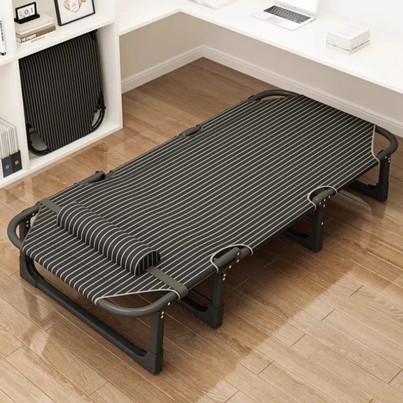 Folding bed single household simple lunch break office adult march outdoor small bed escort recliner sturdy and durable Oasis Select