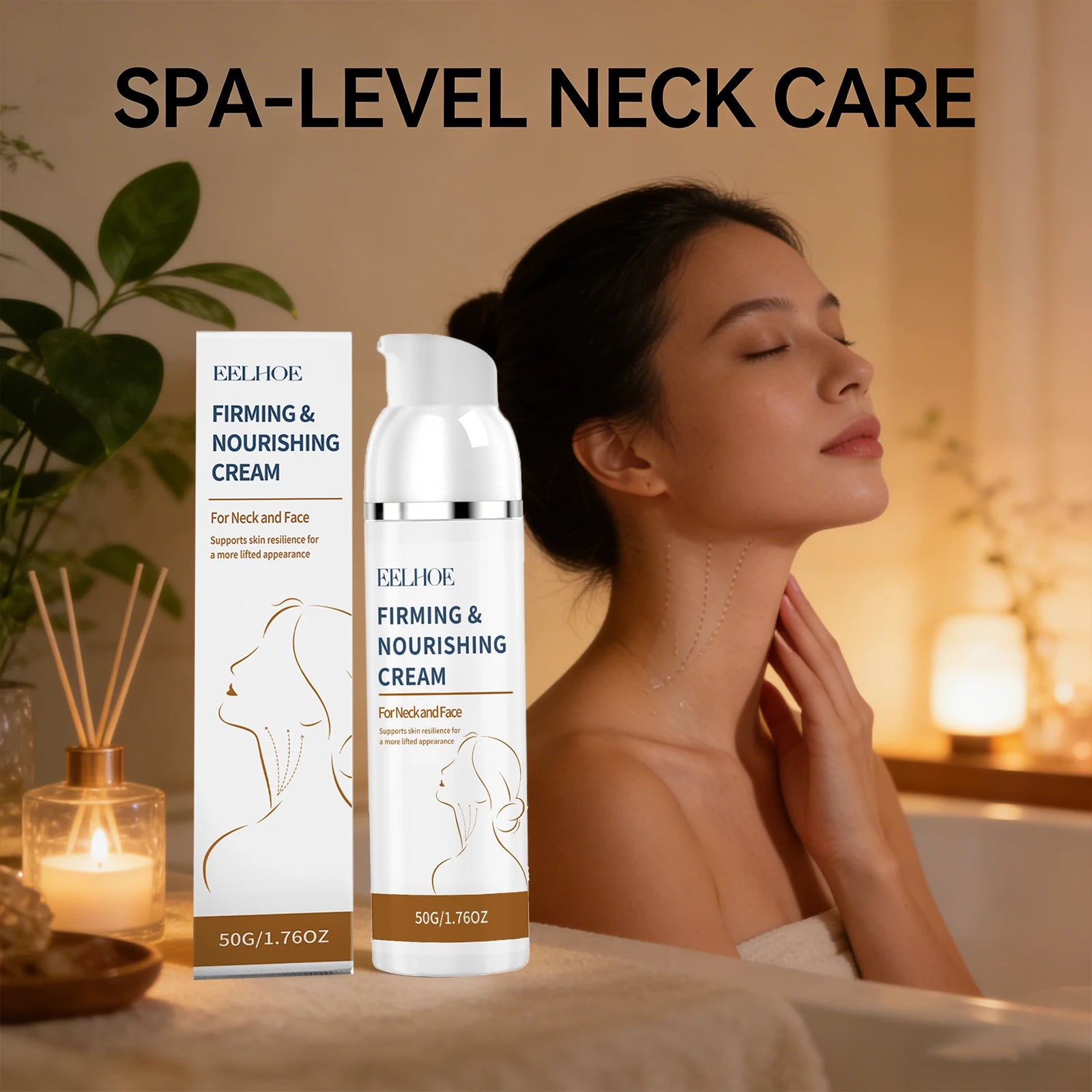 Firming Nourishing Cream Neck Face Lifting Hydrating Fine Lines Brighten Moisturizing Daily Care 50g Tighten Lift Neck Cream Oasis Select