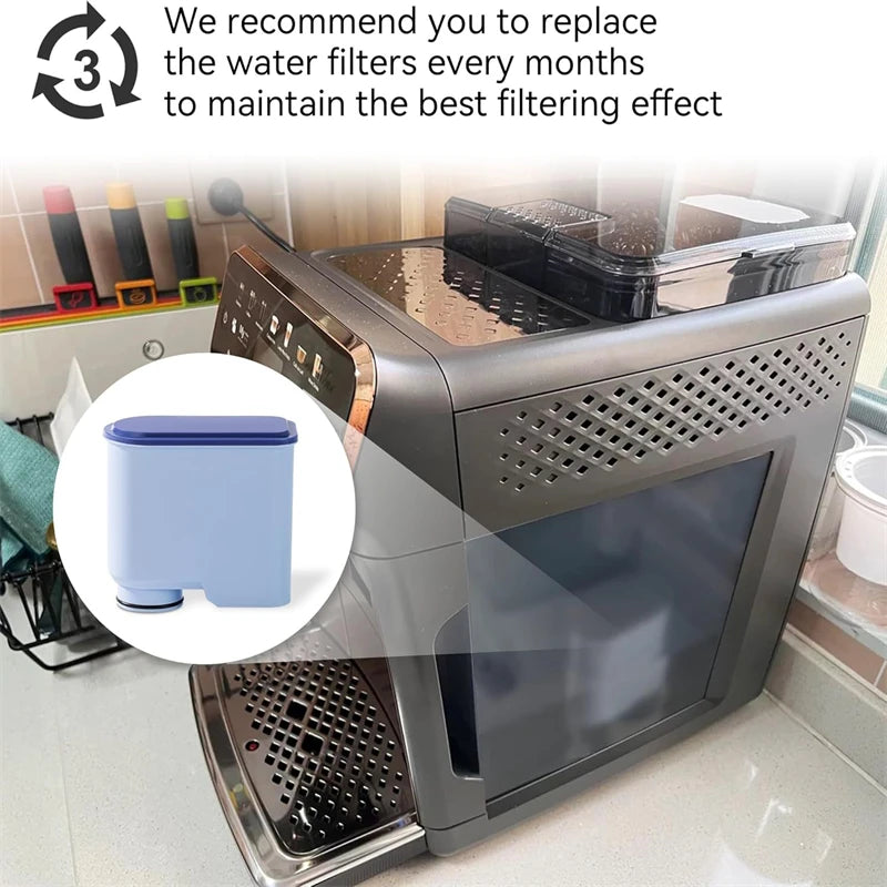 2pcs Coffee Machine Water Filter Replacement for Philips Saeco AquaClean Filters Descaling CA6903/10/00/01/22/47 CMF009 Oasis Select