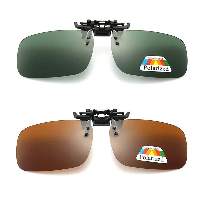 Polarized Clip Sunglasses Myopia Glasses Clip Driver Fishing Night Vision Myopia Clip-on Sun Shading Eyeglasses Oasis Select mixed 2pcs 4 S