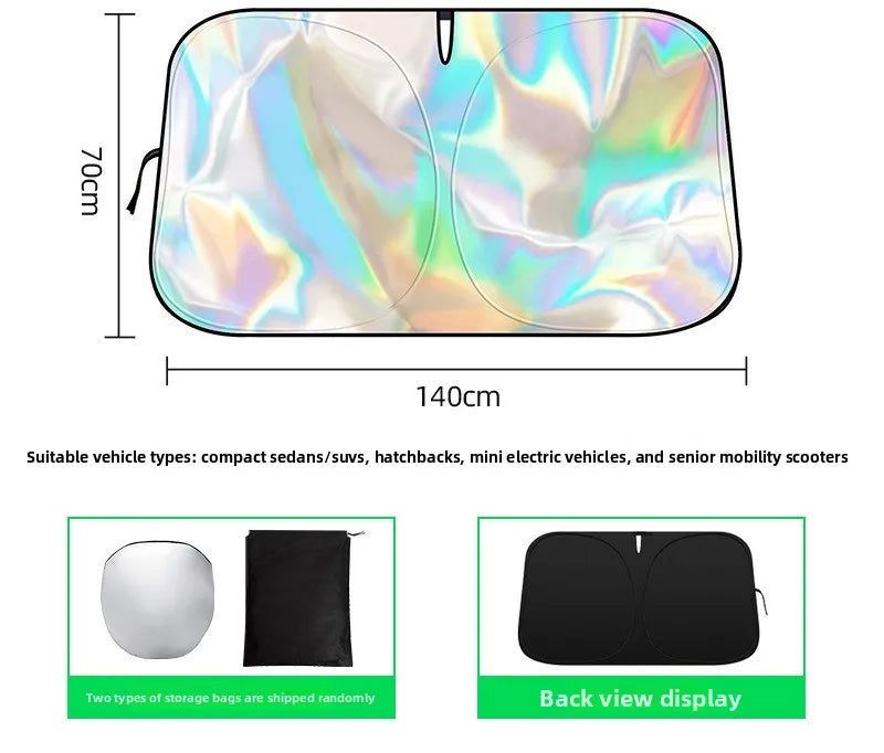 Front Window Sunblock Car Sunshade Thermal Insulation Blinds Interior Windshield Shade Cover Cooling Car Sunblock Accessories Oasis Select 140x70cm