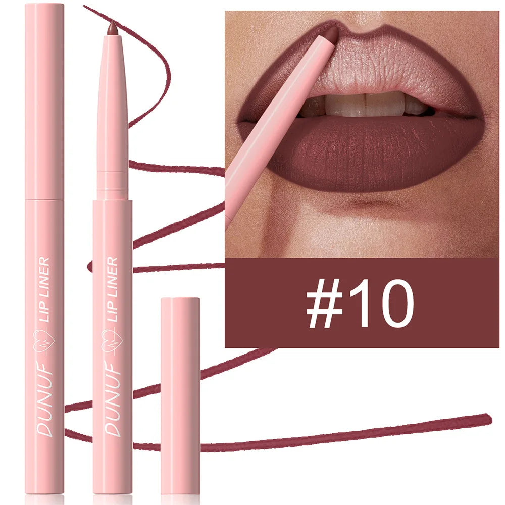 1 PCS Matte Velvet Lipliner | Lipstick Waterproof Long-lasting Non-stick Cup High Pigment Multifunctional Bright Red Nude Y2K Oasis Select 10 0.25g