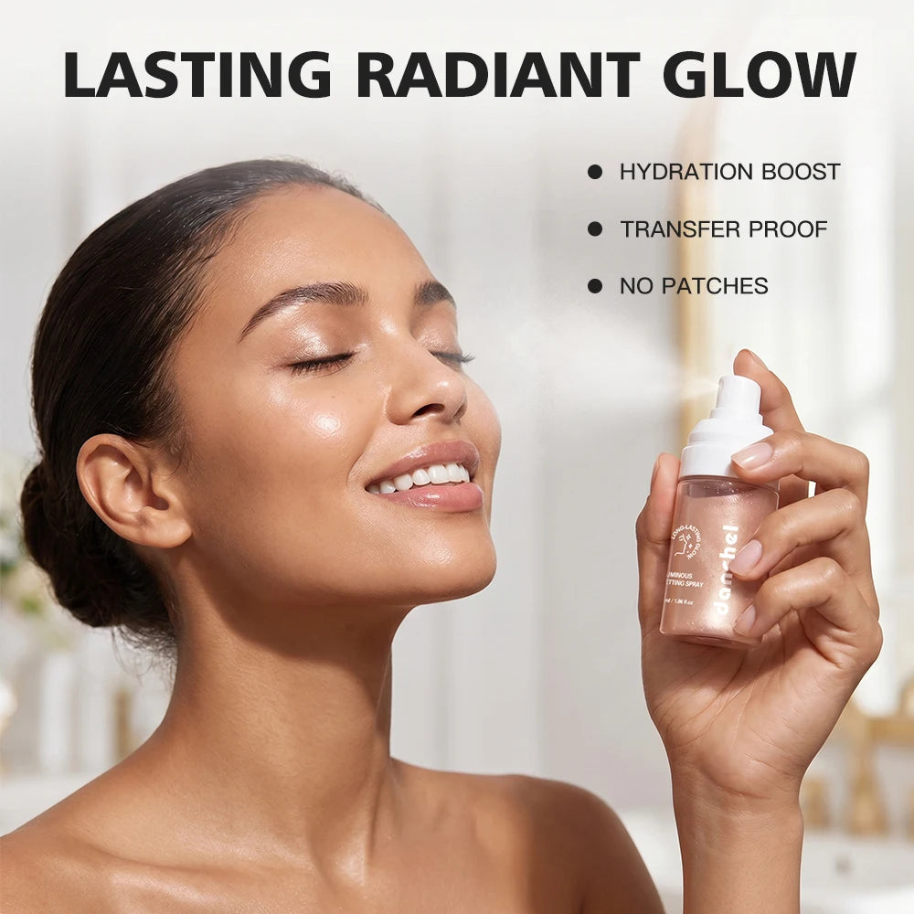 Luminous Setting Spray Smudge-resistant Quick-drying Non-sticky Long Lasting Locks Makeup Luminous Dewy Finish Setting Spray Oasis Select