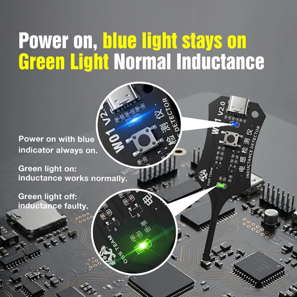 Inductance Tester Motherboard Coil Tester Inductor Detector Repair Tool Electromagnetic Induction Quick Fault Check Repair Tools Oasis Select