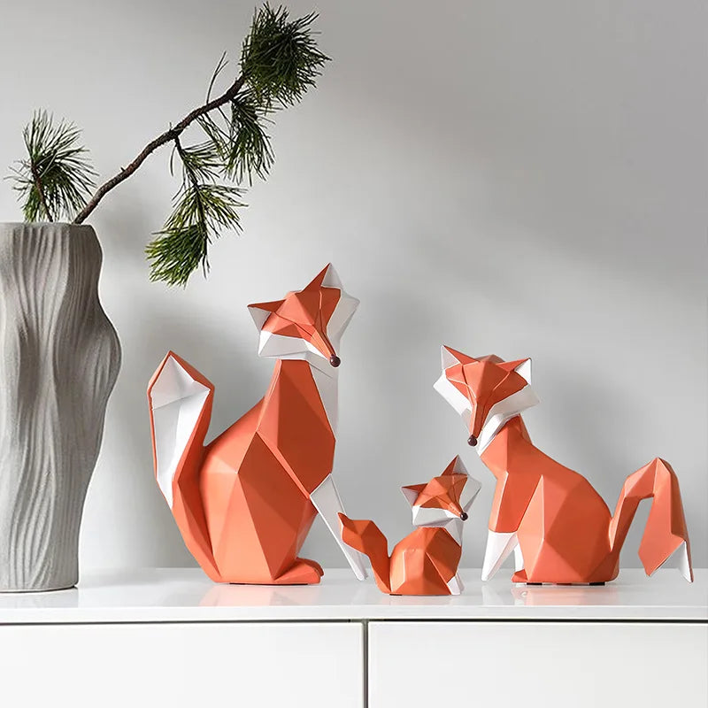 Simple Fox Light Luxury Baubles Modern Simple Home Decoration Resin Crafts Room Animal Table Decoration Oasis Select