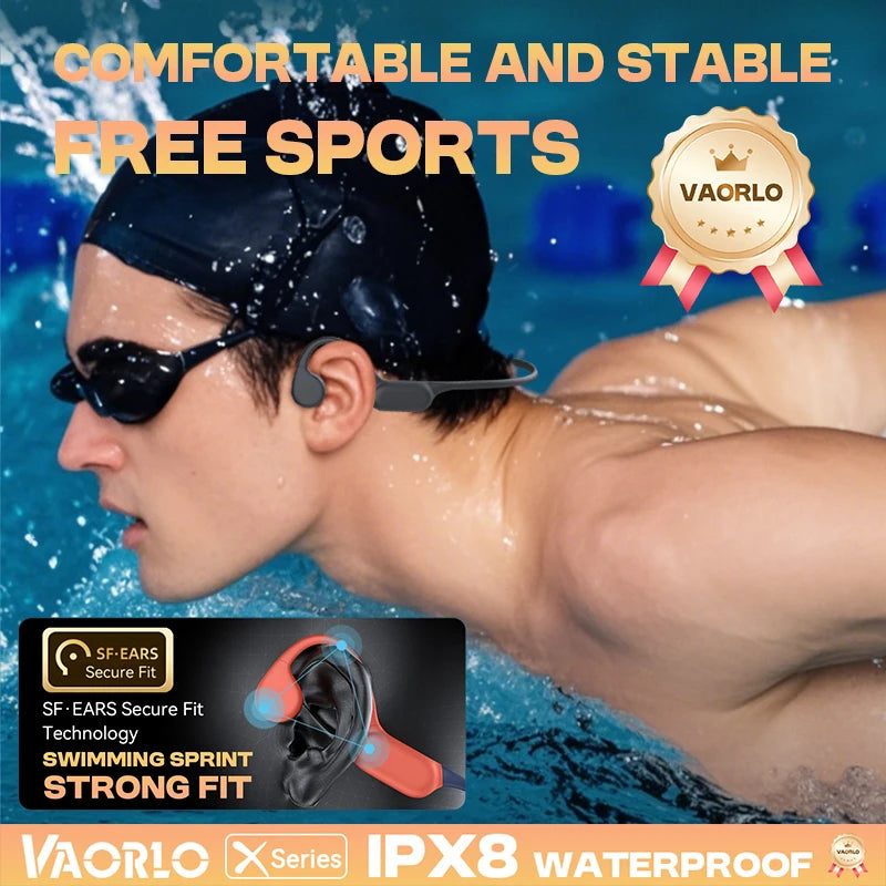 Bone Conduction Wireless Headphone IPX8 Waterproof Swimming Sport Earphones Open-Ear HIFI Bluetooth 5.4+32GB MP3 Player With Mic Oasis Select